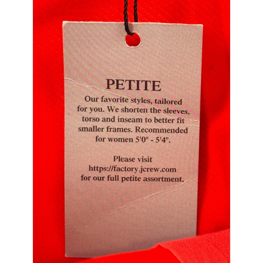 J.Crew Factory The Pencil Skirt Red Cotton Petite Size 4P A6661 - Picture 4 of 9